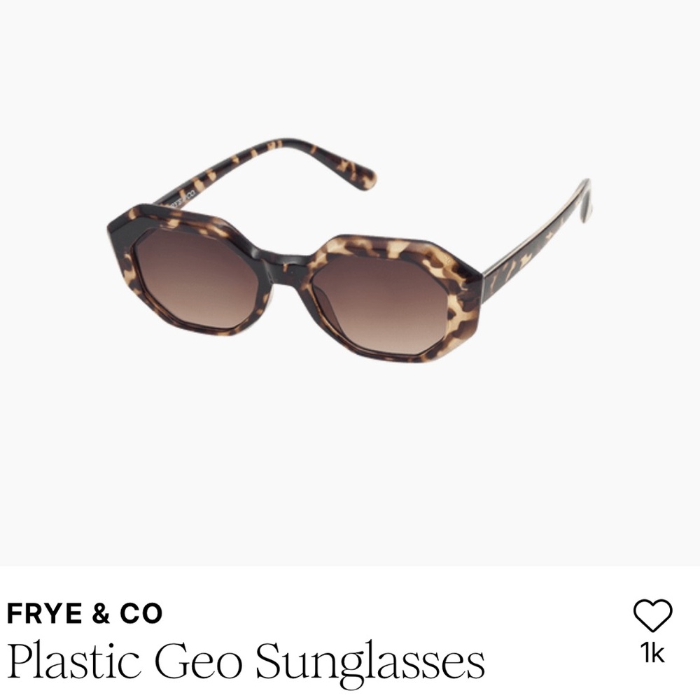 Brown Tortoise Geometric Sunglasses by Frye